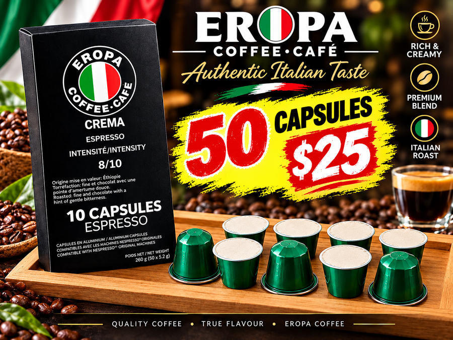 CREMA Blend — Coffee Capsules (40 Capsules)